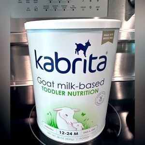 Empty Kabrita Toddler Metal Can With Spoon Reborn Baby Reuse   Recycle 28oz